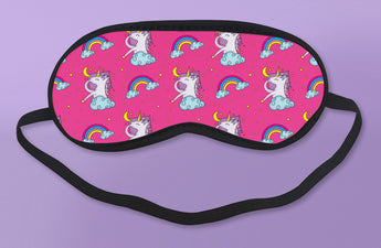 Cute Pink & Rainbow Unicorn Sleeping Mask [Gift Idea / Fun Present] Eyeshade