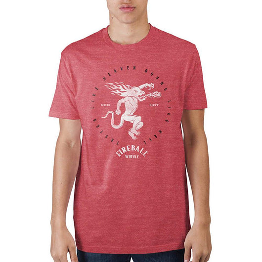 Fireball  Mens On Red Heather T-Shirt