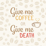 Free Shipping Worldwide Give Me Coffee Or Give Me Death - Framed Wall Print