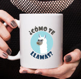 Cute Llama Mug - ¿cómo te llamas?  [Gift Idea - Gift For Him or Her] Blue