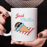 Free Shipping Worldwide - Ice Cream - Just Chillin Mug [Gift Idea - Makes A Fun Present] [For Him / For Her] Cute Ice Cream Mug