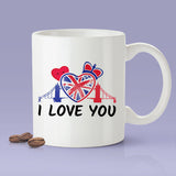 I Love You / British Lover Mug - London, England Mug [Gift Idea For Him or Her - Makes A Fun Present] I Love You