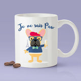 Free Worldwide Shipping - Je Ne Sai Paw - Cute French Bulldog Mug [Gift Idea - Makes A Fun Present]