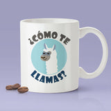 Free Shipping Worldwide - Cute Llama Mug - ¿cómo te llamas?  [Gift Idea - Gift For Him or Her] Blue