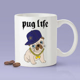 Pug Life - Cute Pug Dog Mug  [Gift Idea - Gift For Him or Her] Blue