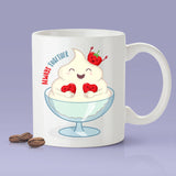 Strawberry & Cream - Always Together Love Mug [Gift Idea - Makes A Fun Present] [For Him / For Her] Cute Dessert Mug