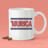 Free Worldwide Shipping - Mug - 'Murica - Funny America Coffee Mug [Gift Idea - Makes A Fun Present] [For Him / For Her]