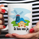 I Love You -  Dutch Gift Idea [For Him or Her - Makes A Fun Present]  ik hou van je - The Netherlands