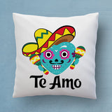 Te Amo Pillow - Say I Love You In Spanish - Cute Mexican Decorative Pillow 18x18 inches