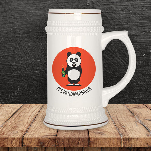 It's Pandamonium Beer Stein  [Gift Idea - Makes A Fun Present]