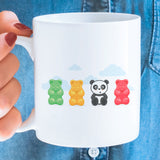 Free Shipping Worldwide - Cute Gummi Bear Panda Mug [Gift Idea - Makes A Fun Present] [Panda Lovers Unite!]
