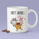 Party Animals Gopher / Bunny / Raccoon  - Funny Dancing Animals Mug [Gift Idea - Makes A Fun Present]