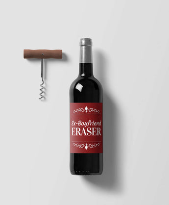 Ex-Boyfriend Eraser Wine Bottle Label - Makes A Fun Gift - Fits Most Wine Bottles [Set of 6]