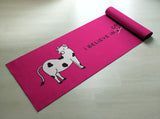 Free Shipping Worldwide - I Believe In Cow-Ma - Cute Cow Karma Yoga Mat - [Gift Idea / Fun Present] Exercise Mat / Bitilasana