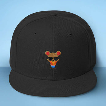 Gangster Mouse Baseball Hat - Makes A Fun Present] Cute Mouse Black Cap - Thug Out In Style