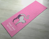 Free Shipping Worldwide - Pink Cat Yoga Mat - Printed, Odorless, Non slip, Premium Quality Material - Yoga gift