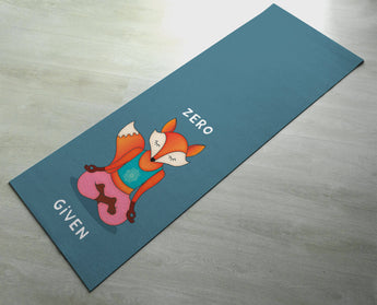 Zero Fox Given Yoga Mat - Practice Yoga In Style [Gift Idea / Fun Present] Exercise Mat / Cute Animal Yoga Mat