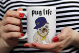Pug Life - Cute Pug Dog Mug  [Gift Idea - Gift For Him or Her] Blue