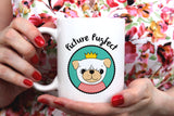 Picture Pugfect - Cute Pug Dog Mug  [Gift Idea - Gift For Him or Her] Blue& Green