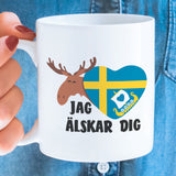 Free Shipping Worldwide - Swedish Lover Mug [Gift Idea For Him or Her - Makes A Fun Present] I Love You - Sweden