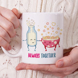 Free Shipping Worldwide- Milk & Cereal Love Mug - Always Together [Gift Idea - Makes A Fun Present] [For Him / For Her] Cute Cereal Mug