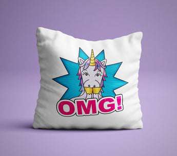 Cute Unicorn Pillow - The Perfect Bedroom Pillow For Unicorn Lovers - Cute Decorative Pillow 18x18 inches