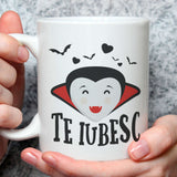Romanian Lovers Mug - [Gift Idea For Him or Her - Makes A Fun Present] I Love You Vampire Mug - Romania  Te Iubesc