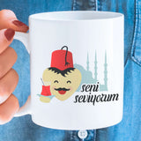 Turkish Lovers Mug - [Gift Idea For Him or Her - Makes A Fun Present] I Love You Turkish Mug - Turkey  Seni Seviyorum
