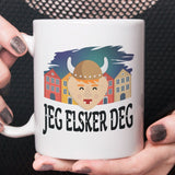 Norwegian Lovers Mug - Viking [Gift Idea For Him or Her - Makes A Fun Present] I Love You Norwegian Mug - Norway / Jeg Elsker deg