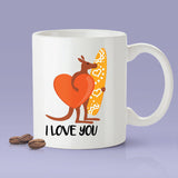 Free Shipping Worldwide - Australia - I Love You -  Kangaroo Surfer Mug  [Gift Idea For Him or Her - Makes A Fun Present] I Love You
