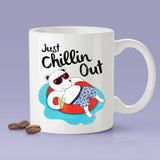Just Chillin' Polar Bear Cute Coffee Mug  [Gift Idea - Makes A Fun Present - Gift For Her - Gift For Him]