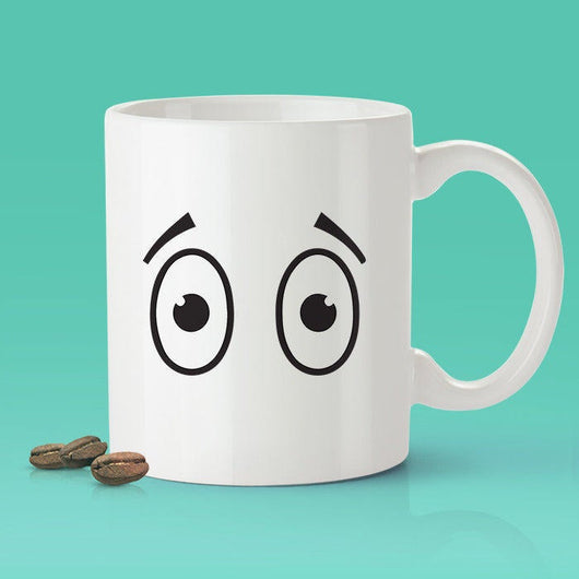 Surprised / Concerned Eyes Gift Mug [Gift Idea For Him or Her - Makes A Fun Present]