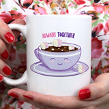 Hot Chocolate & Marshmallow- Always Together Love Mug [Gift Idea - Makes A Fun Present] [For Him / For Her] Cute Couple Mug