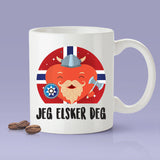Free Shipping Worldwide - Norwegian Lovers Mug - I Love You Norwegian Mug - Norway / Jeg Elsker deg