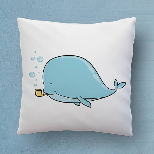 Cute Whale Pillow - The Perfect Bedroom Pillow For Ocean overs - Cute Decorative Pillow 18x18 inches