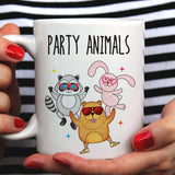 Party Animals Gopher / Bunny / Raccoon  - Funny Dancing Animals Mug [Gift Idea - Makes A Fun Present]