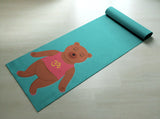 Free Shipping Worldwide -  Green Beary Zen Yoga Mat - Cute Bear Yoga Mat  - Practice Yoga In Style [Gift Idea / Fun Present] Exercise Mat