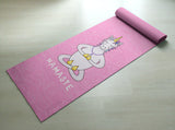 Light Pink - Unicorn Namaste Yoga Mat - Cute Unicorn Yoga Mat  - Practice Yoga In Style [Gift Idea / Fun Present] Exercise Mat
