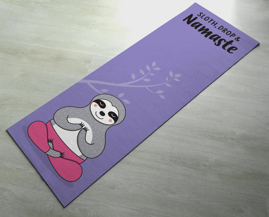 Yoga Mat Gift Idea - Cute Sloth - Thick material, Non slippery