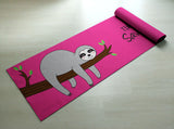 Time For A Savasna Sloth Yoga Mat - Cute Sloth Yoga Mat  - Practice Yoga In Style [Gift Idea / Fun Present] Exercise Mat