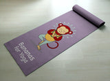 Free Shipping Worldwide - Bananas For Yoga - Cute Monkey Yoga Mat -  [Gift Idea / Fun Present] Exercise Mat / Monkey Gift / Purple Yoga Mat