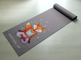Free Shipping Worldwide- Spiritual AF Orange & Purple Fox Yoga Mat -  [Gift Idea / Fun Present] Exercise Mat / Cute Animal Yoga Mat