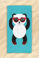 Panda Beach Towel [Blue / Yellow / Green] -  Cute PandaTowel  - Hit The Beach In Style [Gift Idea / Fun Present] Panda Gifts 30”x60”