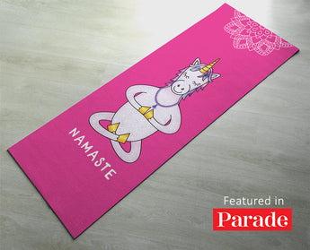 Printed Unicorn Yoga Mat - Non slip, Excellent grip - Premium Quality - Yoga gift for her