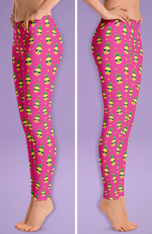 Free Shipping Worldwide! Pink Pineapple Leggings - Cute Pineapple Clot –  Ideas By Arianna