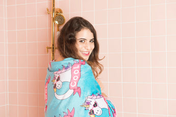 Free Worldwide Shipping - Blue Unicorn Pattern Beach Towel - Cute Unicorn Towel  - Hit The Beach In Style  - Unicorn Gifts 30”x60”