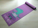 Funny Yoga Mat - Purple Dinosaur - Printed, customized exercise mats with good grip (Non slip)