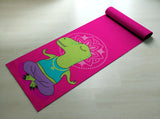 My mantra is Rawr - Cool Yoga Mat - Pink Dinosaur - Printed yoga mats  - Customized yoga gifts