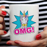 OMG - Oh My God Unicorn Coffee Mug -  Cute Gift Idea For Unicorn Lovers