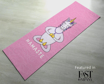 Unicorn Namaste - Printed yoga mats - Customized Yoga gifts for him/her - Thick & tear proof material